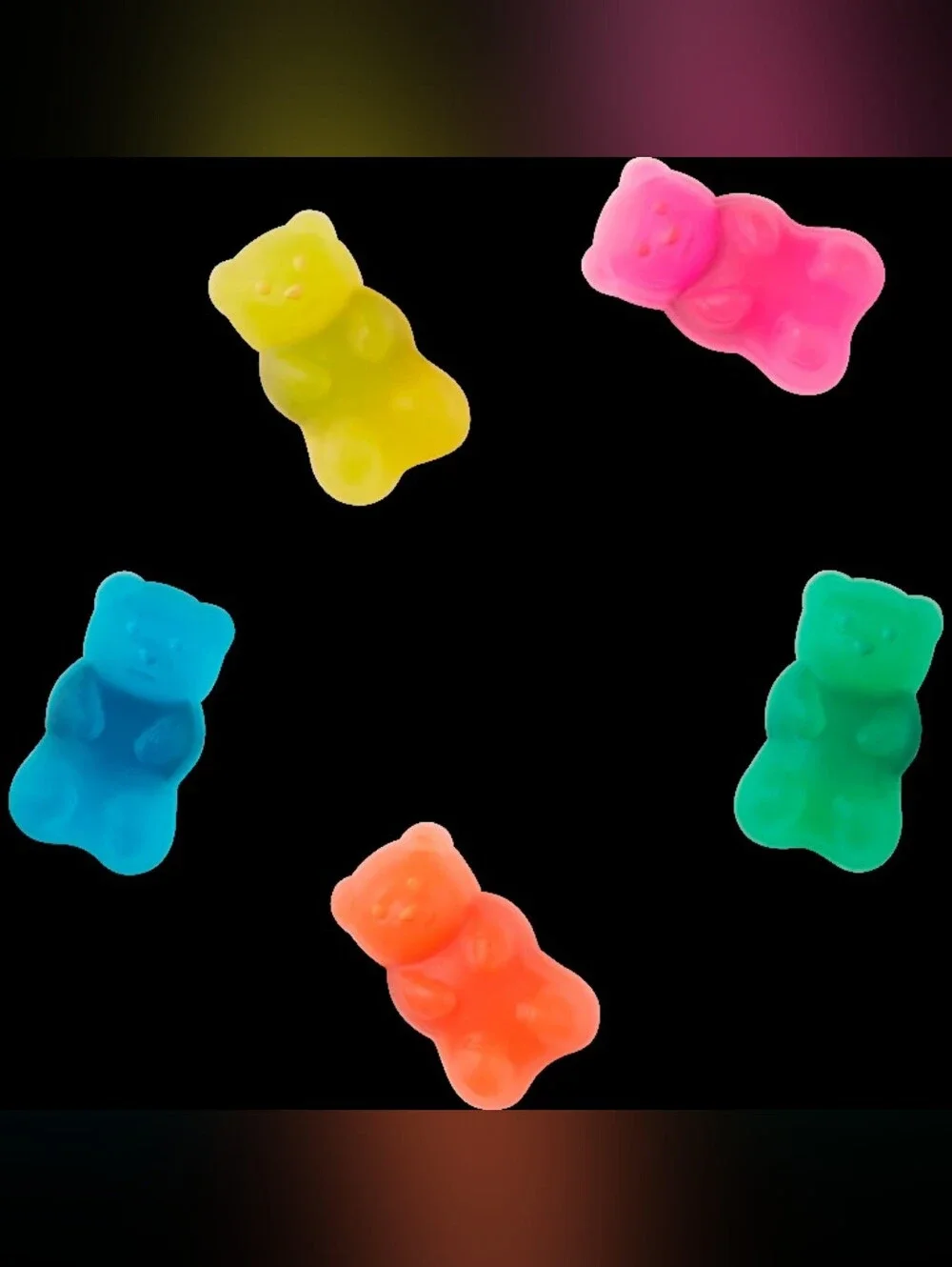 CROCS Jibbitz Candy Bear Charms - Neon Mix